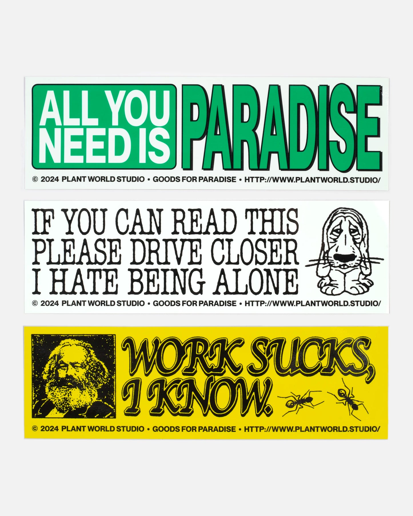 BUMPER STICKER 002 3-PACK